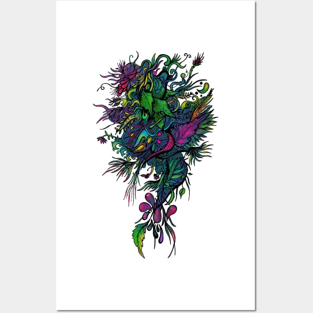 Blooming Doodle Art Wall Art by omergul